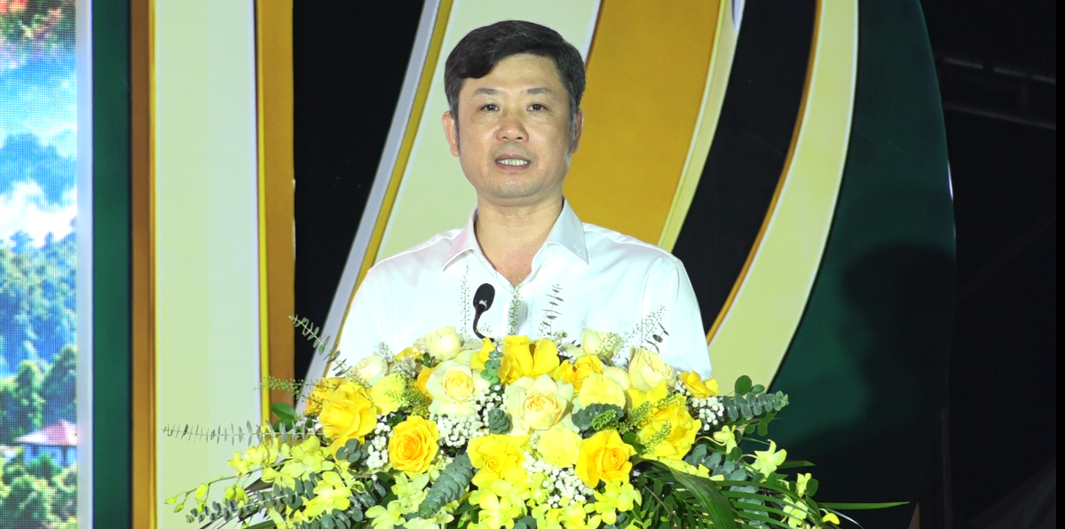 Ông Lê Văn Trung, Giám đốc Sở Văn hóa, Thể thao và Du lịch Thanh Hóa, phát biểu tại sự kiện. Ảnh: Nguyễn Thuấn