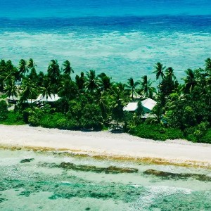 Mực nước biển dâng do biến đổi khí hậu đang trở thành mối đe dọa sống còn đối với các quốc đảo Thái Bình Dương. Ảnh: Ashley Cooper/Global Warming Images/picture alliance.