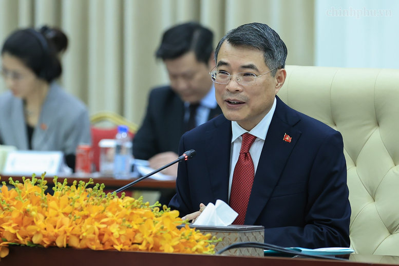 Thủ tướng Lê Minh Hưng hội đàm với Thủ tướng Campuchia Hun Manet - Ảnh: chinhphu.vn/Nhật Bắc
