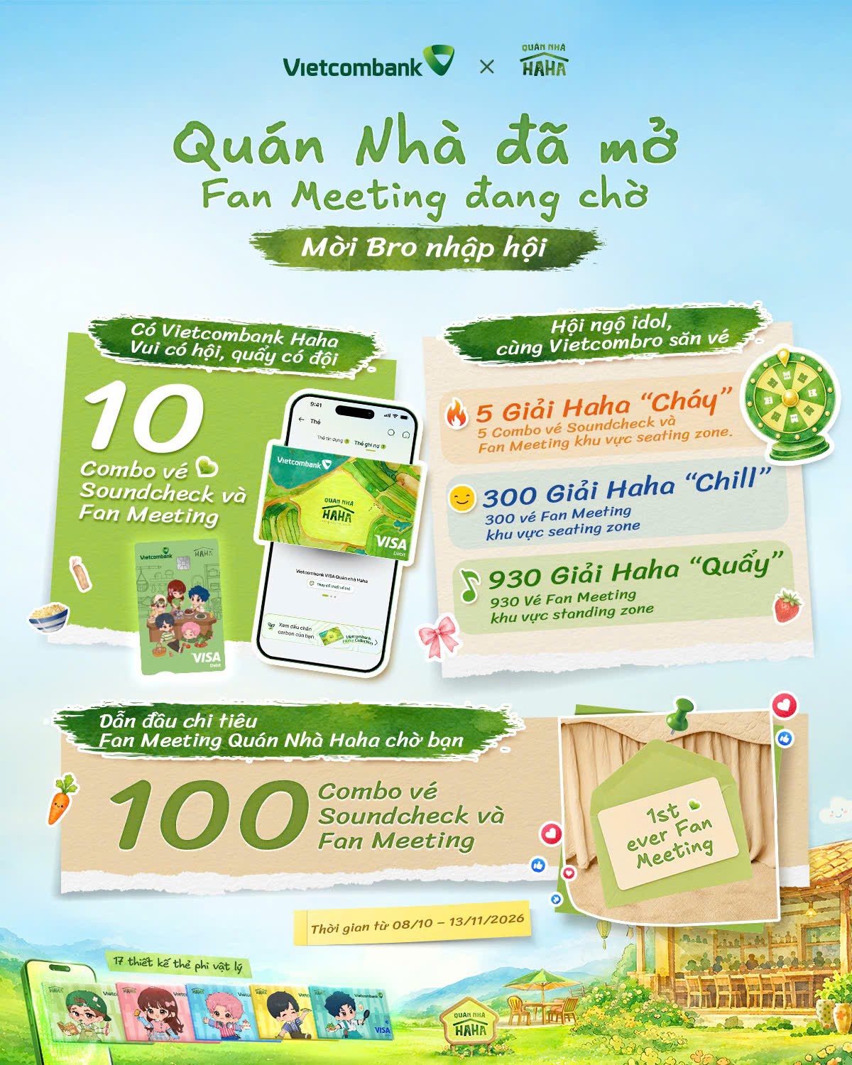 Vietcombank đồng hành cùng Fan Meeting đầu tiên của Quán Nhà Haha, mang hàng nghìn cơ hội gặp gỡ, giao lưu cho khách hàng yêu thích chương trình.