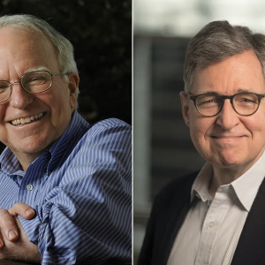 Hai nhà kinh tế Robert Hall (trái) và Michael Woodford, chủ nhân của giải thưởng Nobel Kinh tế 2026 - Ảnh: MIT.