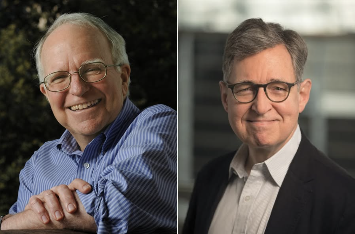 Hai nhà kinh tế Robert Hall (trái) và Michael Woodford, chủ nhân của giải thưởng Nobel Kinh tế 2026 - Ảnh: MIT.