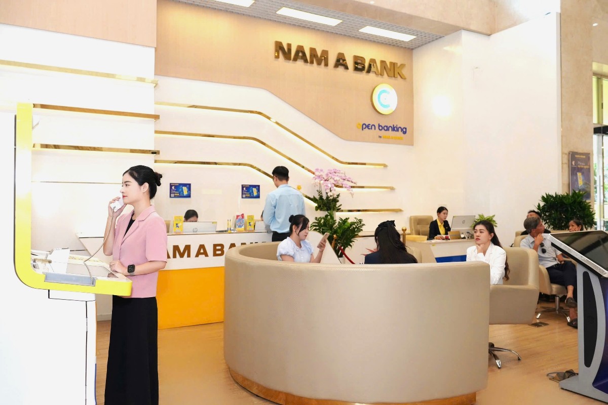 Phòng giao dịch của Nam A Bank.