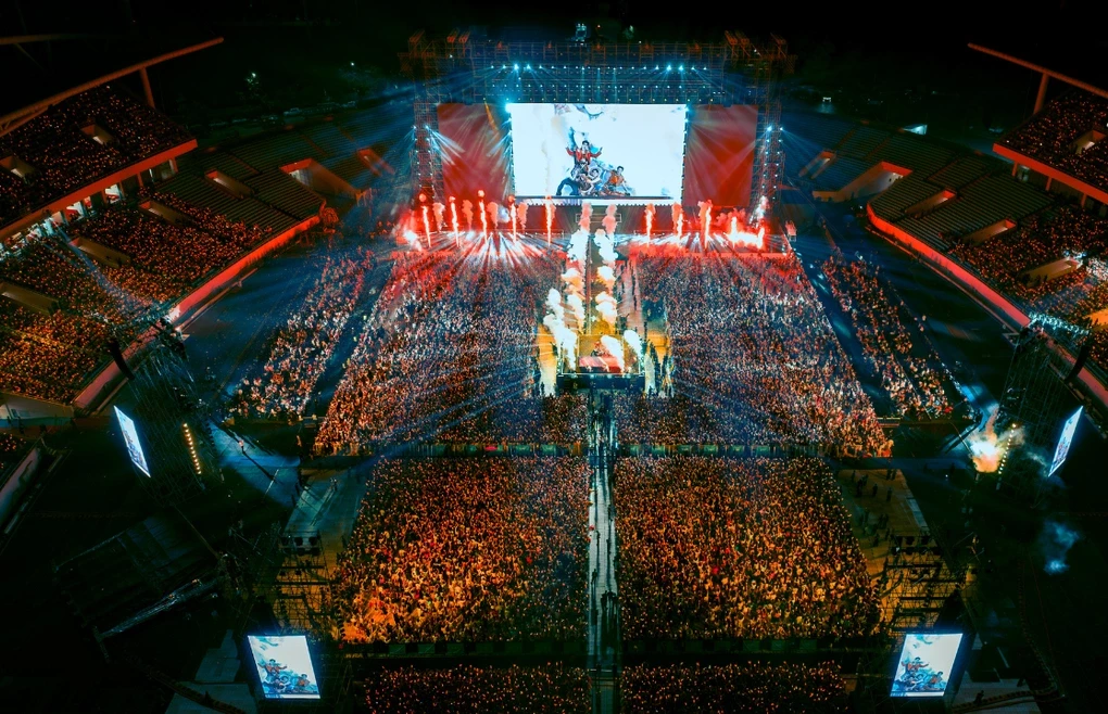 Toàn cảnh một concert ở sân vận động Quốc gia Mỹ Đình. Ảnh: DatVietVAC