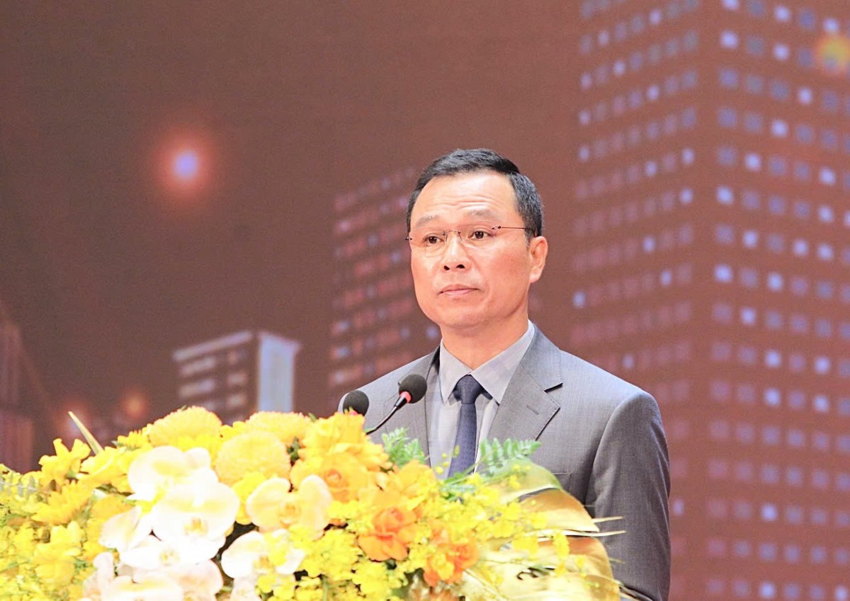 Chủ tịch UBND tỉnhThanh Hóa Tô Anh Dũng phát biểu tại buổi lễ. Ảnh: Xuân Nghĩa