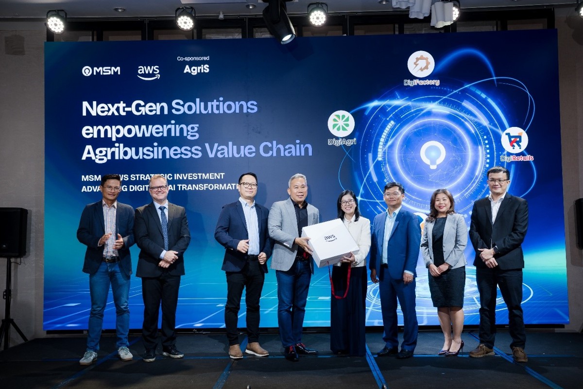 Đại diện MSM và AWS cùng các đại diện cấp cao tại sự kiện “Next-Gen Solutions Empowering Agribusiness Value Chain.