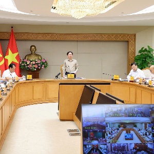 Phó Thủ tướng Hồ Quốc Dũng chủ trì cuộc họp Ban Chỉ đạo về chống khai thác IUU. Ảnh: Chinhphu.vn/Gia Huy.