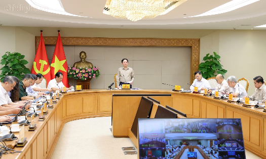 Phó Thủ tướng Hồ Quốc Dũng chủ trì cuộc họp Ban Chỉ đạo về chống khai thác IUU. Ảnh: Chinhphu.vn/Gia Huy.
