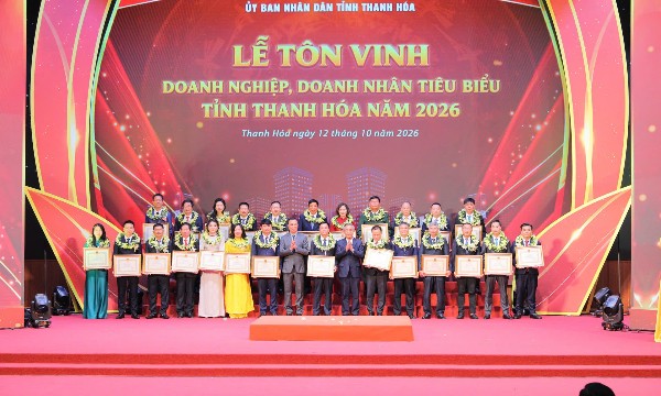 Thanh Hóa tôn vinh 76 doanh nghiệp xuất sắc năm 2026
