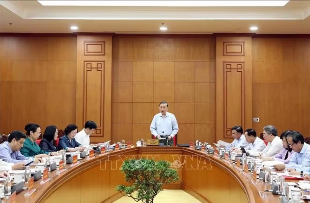 Tổng Bí thư, Chủ tịch nước Tô Lâm phát biểu chỉ đạo tại buổi làm việc với Đảng ủy Chính phủ, Đảng ủy Bộ Văn hóa, Thể thao và Du lịch cùng các cơ quan liên quan. Ảnh: Thống Nhất/TTXVN