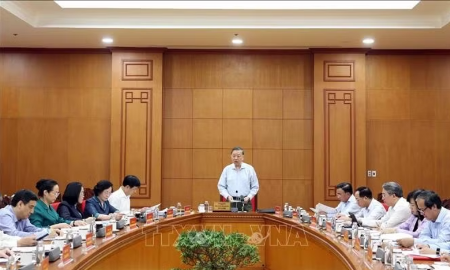 Tổng Bí thư, Chủ tịch nước Tô Lâm phát biểu chỉ đạo tại buổi làm việc với Đảng ủy Chính phủ, Đảng ủy Bộ Văn hóa, Thể thao và Du lịch cùng các cơ quan liên quan. Ảnh: Thống Nhất/TTXVN