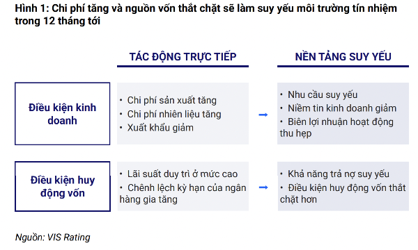 Chi phí tăng và nguồn vốn thắt chặt làm suy yếu môi trường tín nhiệm trong 12 tháng tới?