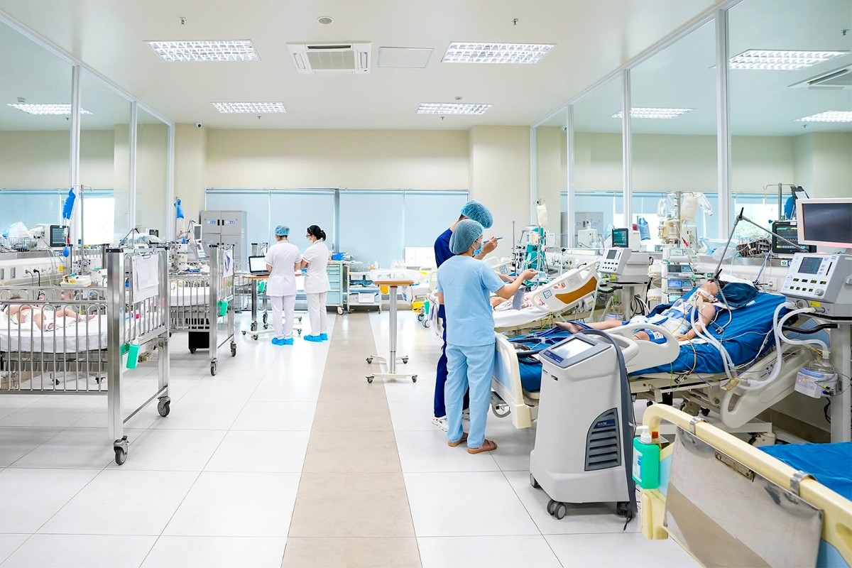 Trong 5 tuần gần đây, số ca cúm A ghi nhận tại bệnh viện tăng hơn 7 lần. Ảnh: Bệnh viện Nhi Trung ương