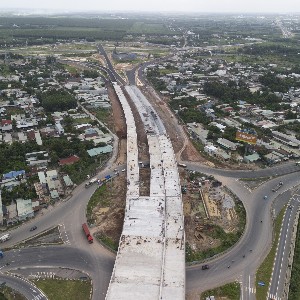 Nút giao Tân Hiệp kết nối cao tốc Biên Hòa - Vũng Tàu với Bến Lức - Long Thành. Nguồn: Báo Xây dựng.