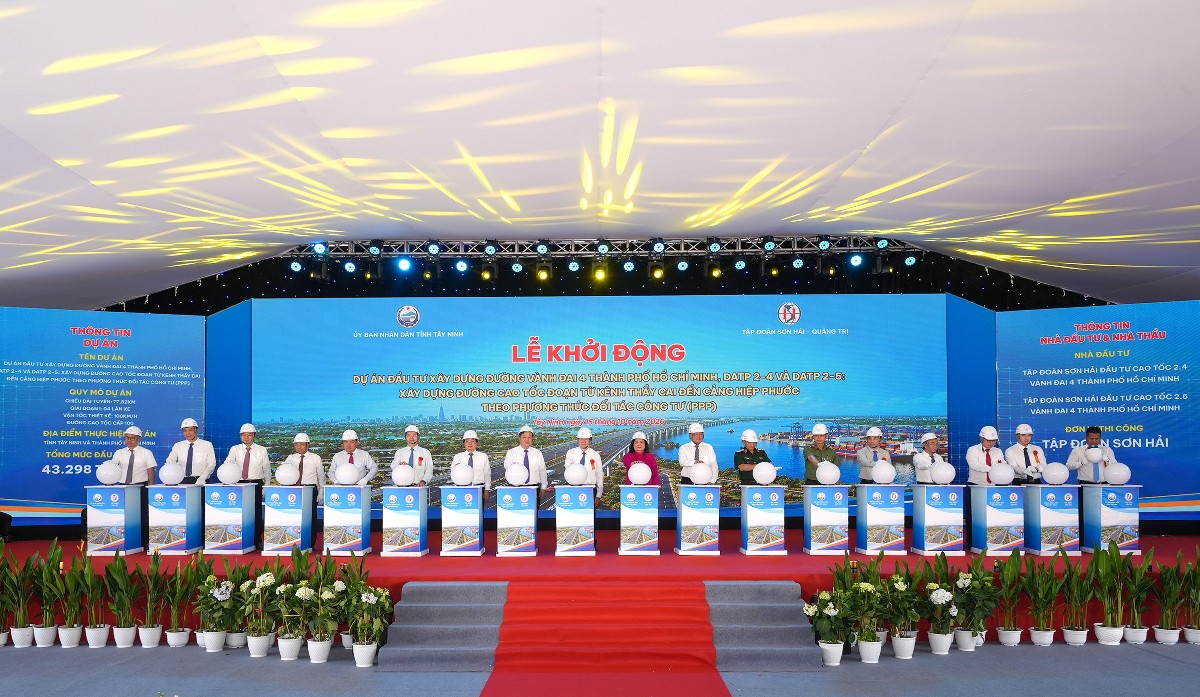 UBND tỉnh Tây Ninh tổ chức Lễ khởi động Dự án thành phần 2-4 và Dự án thành phần 2-5 thuộc Dự án đầu tư xây dựng đường Vành đai 4 TPHCM.