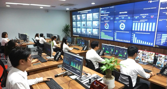 Trùn tâm giám sát, điều hành thông minh (IOC) Đà Nẵng. Ảnh Sở KH&CN Đà Nẵng
