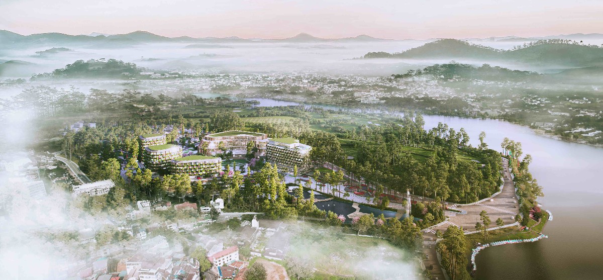 HAUS Da Lat rộng 5ha, nằm trước mặt hồ Xuân Hương. Ảnh: HAUS Da Lat