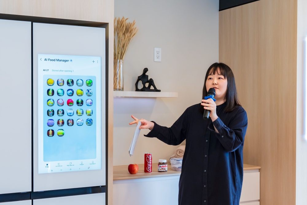Samsung chia sẻ tầm nhìn về căn bếp thông minh, nơi AI Vision hỗ trợ người dùng đưa ra quyết định trong sinh hoạt hằng ngày. Ảnh: Samsung