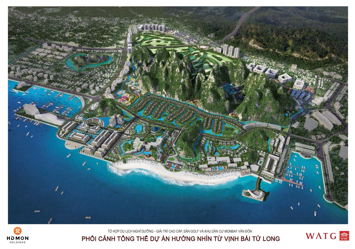 Phối cảnh dự án Monbay Vân Đồn quy mô hơn 296ha được đôn đốc đẩy nhanh tiến độ để khởi công. Nguồn: CĐT.