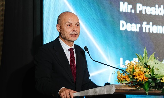 H.E. Didier Le Bret, Ambassador of France to Vietnam, speaks at Vietnam Forward 2026 in Ho Chi Minh City. (Photo: CCIFV)