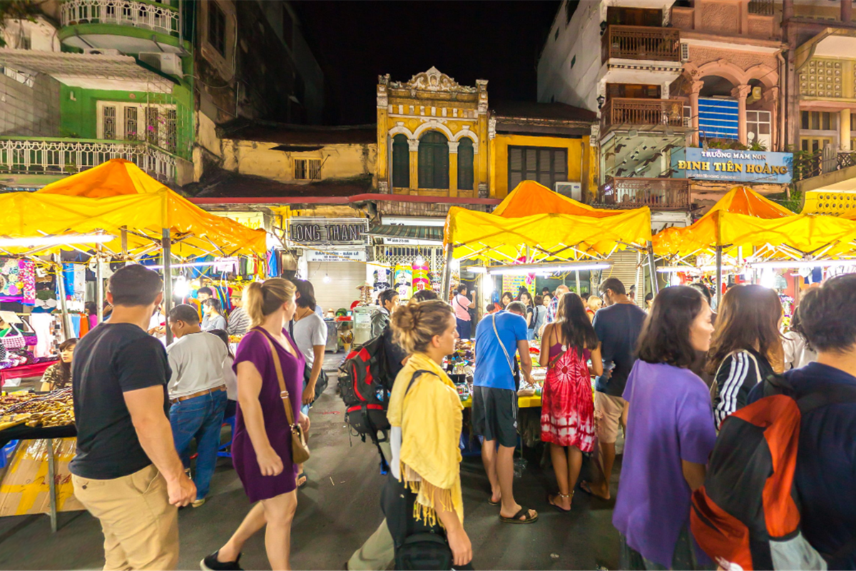 "Tuyến phố thông minh", triển khai trên trục Hàng Đào – Hàng Ngang – Hàng Đường – Đồng Xuân – Hàng Giấy. Ảnh: MyHanoi