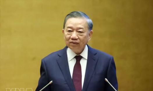 General Secretary of the Communist Party of Vietnam (CPV) Central Commitee and President To Lam speaks at the conference. (Photo: VNA)