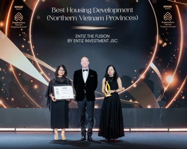 Dự án Entiz The Fusion được trao giải Best Housing Development (Northern Vietnam Provinces) - Dự án nhà ở tốt nhất tại các tỉnh, thành miền Bắc Việt Nam.