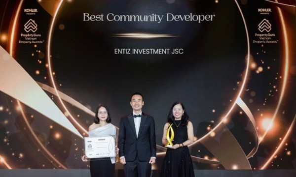 Entiz Group ghi dấu ấn với 3 giải thưởng tại PropertyGuru Vietnam Property Awards 2026