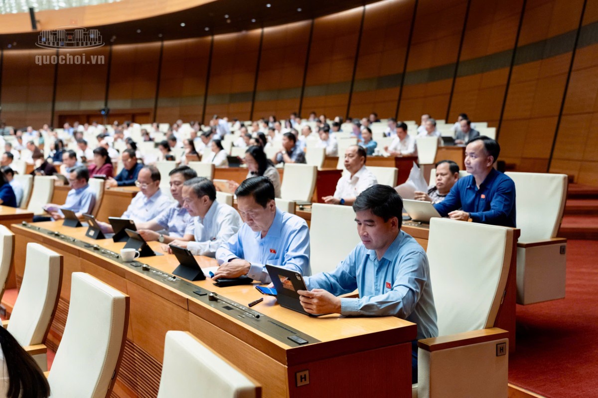 Các đại biểu tham dự phiên họp. Ảnh: Cổng thông tin điện tử Quốc hội.