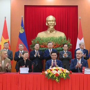 Tổng Bí thư, Chủ tịch nước Tô Lâm và các đại biểu chứng kiến Lễ ký kết Hiệp định Thương mại tự do Việt Nam-EFTA (VEFTA). Ảnh: Đăng Khoa/Nhandan.vn