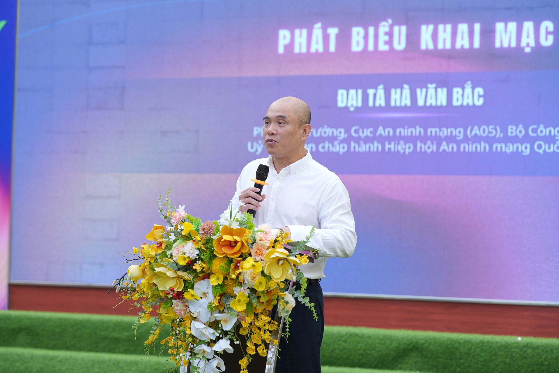 Đại tá Hà Văn Bắc, Phó Cục trưởng Cục An ninh mạng, Bộ Công an, Ủy viên Ban chấp hành Hiệp hội An ninh mạng quốc gia. Ảnh: BTC