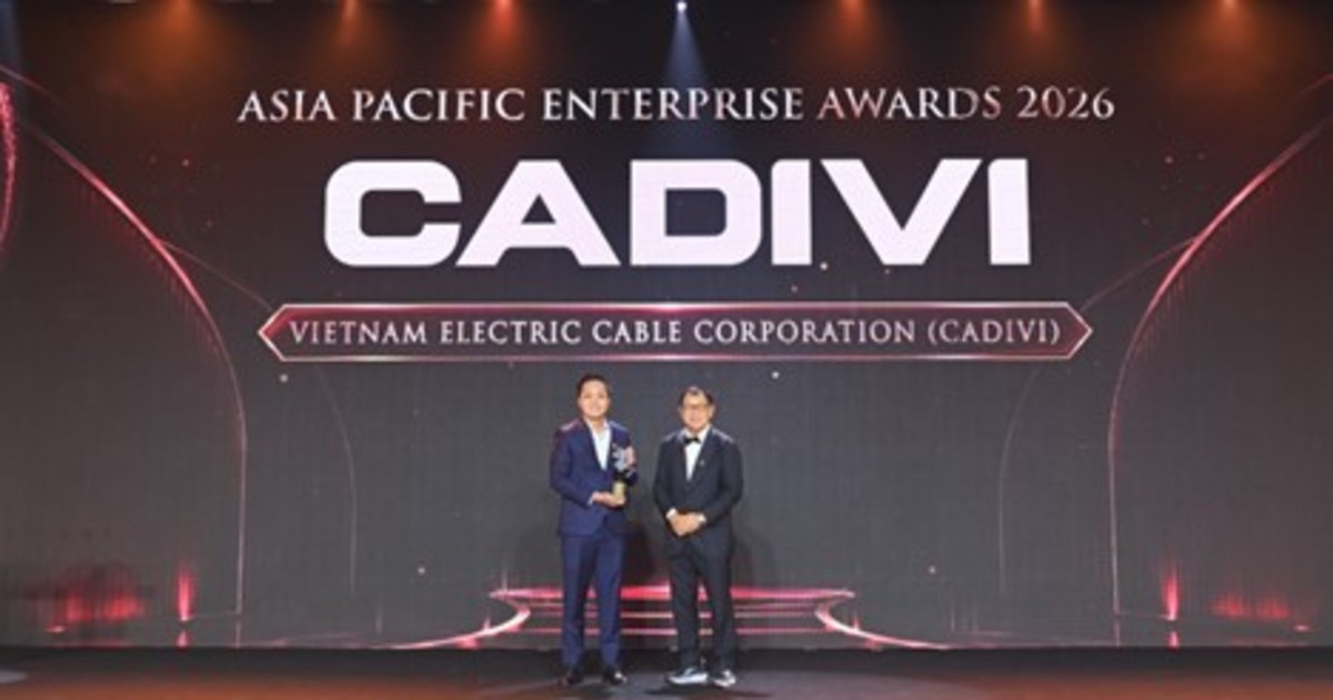 CADIVI được vinh danh "Doanh nghiệp xuất sắc châu Á" 2026
