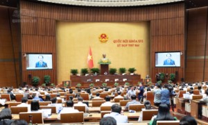 Toàn cảnh phiên họp. Ảnh: Cổng thông tin điện tử Quốc hội.