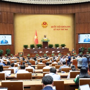 Toàn cảnh phiên họp. Ảnh: Cổng thông tin điện tử Quốc hội.