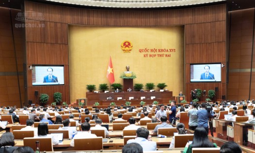 Toàn cảnh phiên họp. Ảnh: Cổng thông tin điện tử Quốc hội.