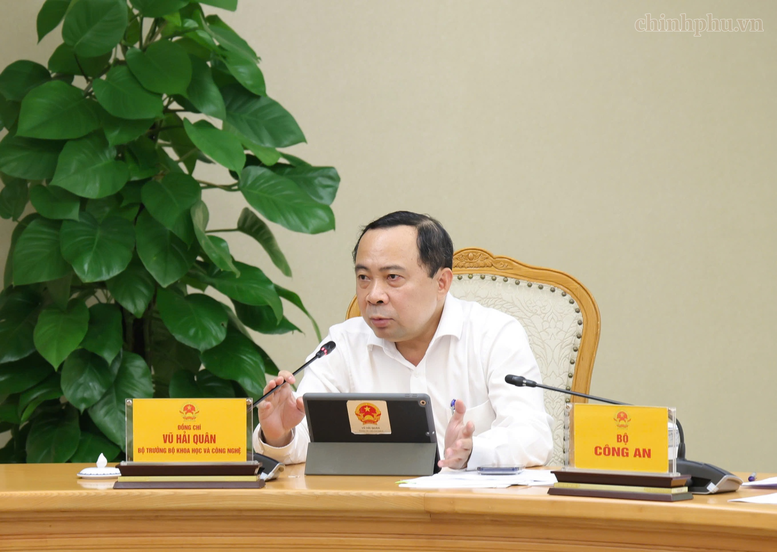 Bộ trưởng Bộ Khoa học và Công nghệ Vũ Hải Quân phát biểu - Ảnh: chinhphu.vn.