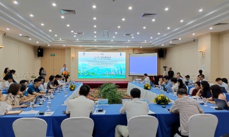 Toàn cảnh hội thảo dự án “nâng cao năng lực quản lý dữ liệu và thông tin báo cáo phù hợp với yêu cầu khung minh bạch tăng cường của Thỏa thuận Paris về biến đổi khí hậu (CBIT). Ảnh: Nhĩ Anh