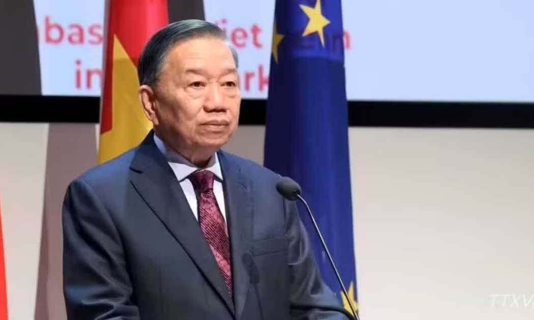 Tổng Bí thư, Chủ tịch nước Tô Lâm phát biểu khai mạc Diễn đàn Doanh nghiệp Việt Nam-Đan Mạch. Ảnh: TTXVN