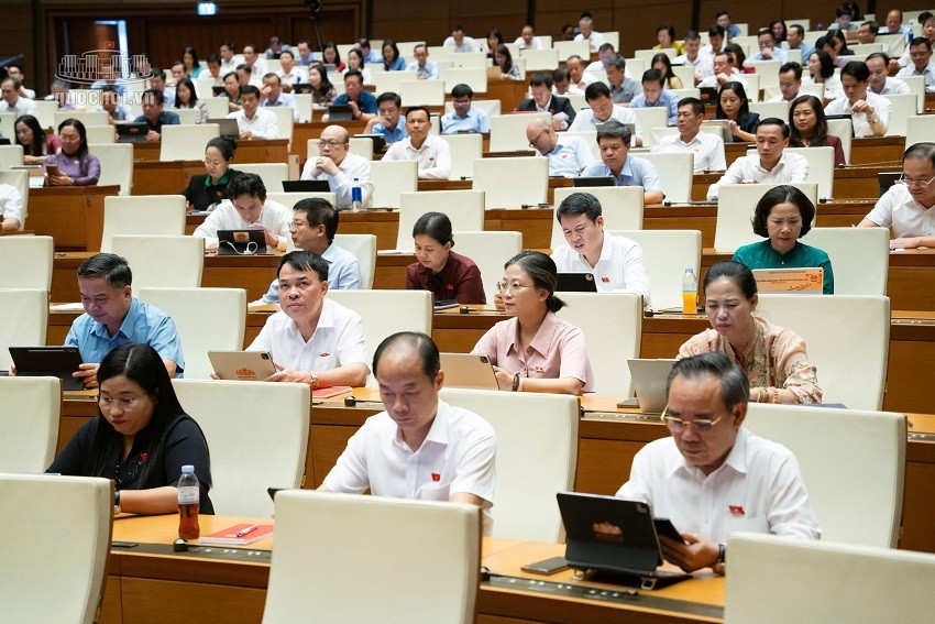 Các đại biểu tham dự phiên họp. Ảnh: quochoi.vn.