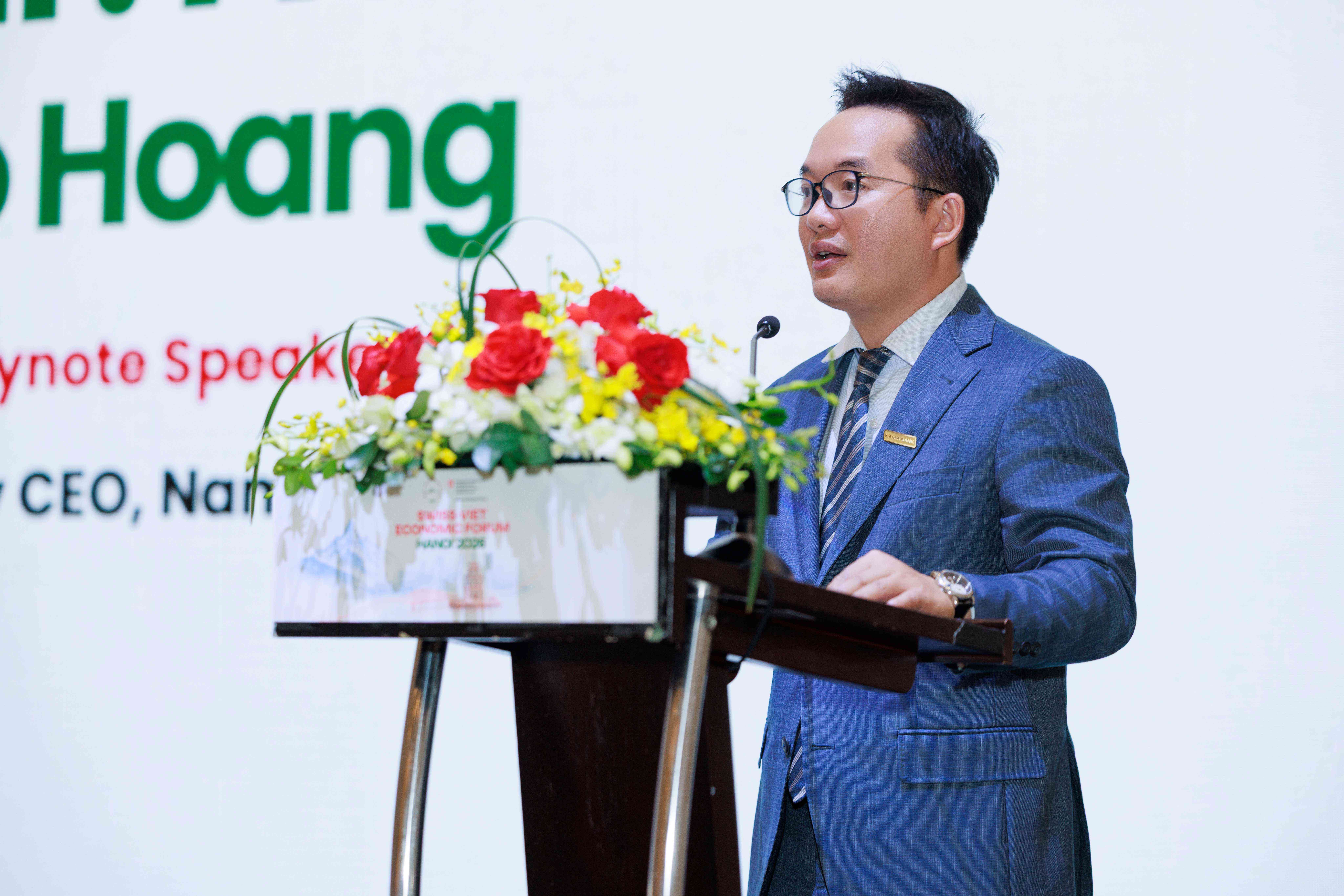 Ông Võ Hoàng Hải - Phó Tổng giám đốc Nam A Bank phát biểu tại sự kiện.