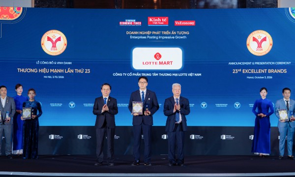 LOTTE MART Việt Nam được vinh danh là doanh nghiệp phát triển ấn tượng