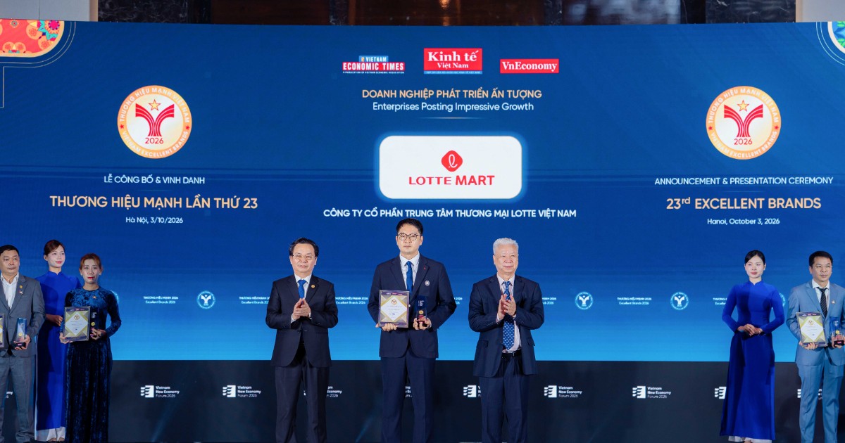 LOTTE MART Việt Nam được vinh danh là doanh nghiệp phát triển ấn tượng