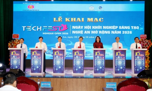 Delegates attend the launching ceremony of the Nghe An Open Techfest 2026. - (Photo: Phan Quynh)