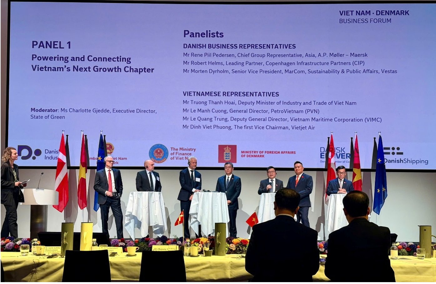 PetroVietnam CEO Le Manh Cuong speaks at a panel discussion during the Vietnam-Denmark Business Forum.