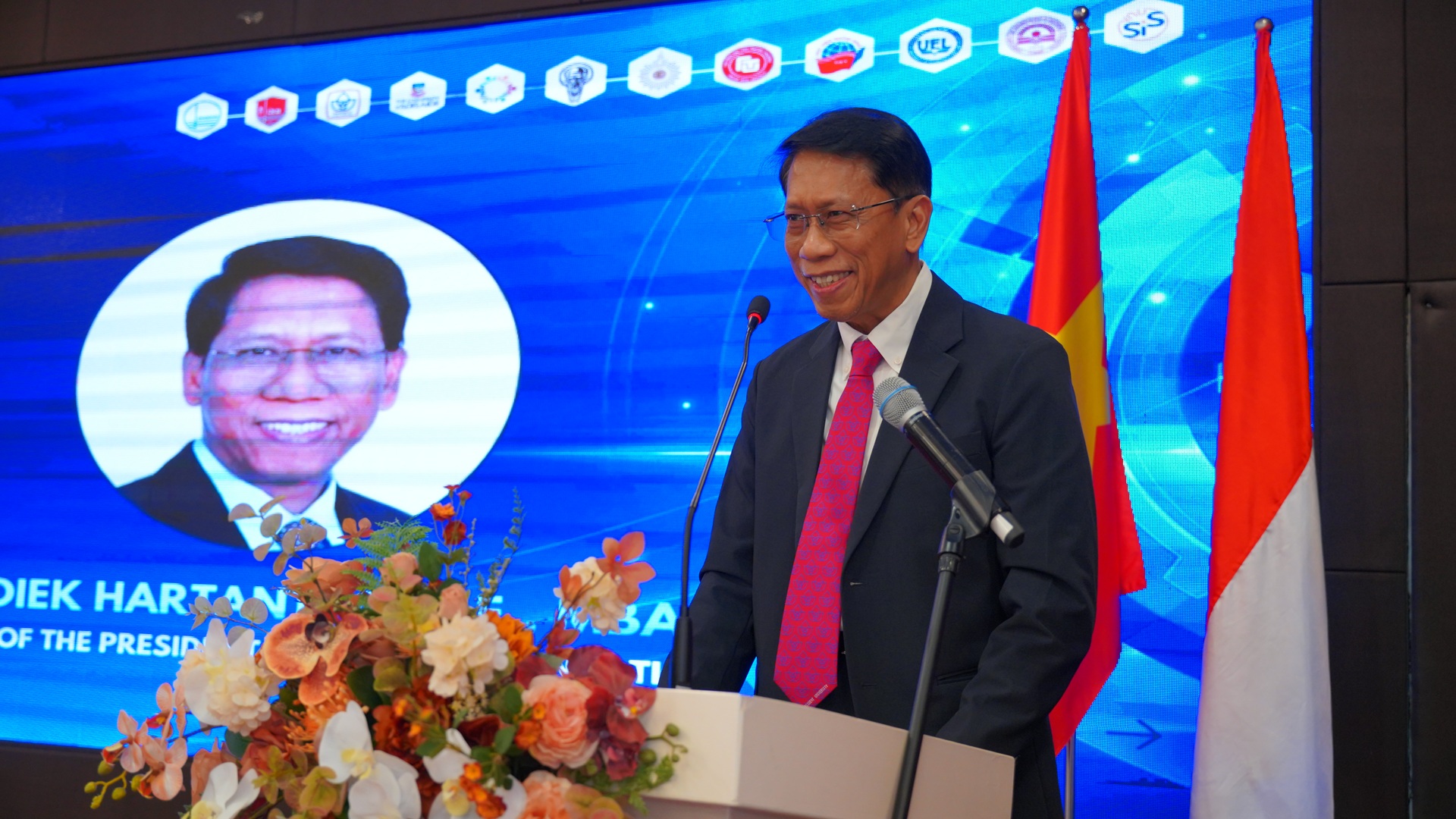 Tiến sĩ Didiek Hartantyo, S.E., MBA, Chủ tịch Quỹ Giáo dục Đại học President (Indonesia). Ảnh: UEB