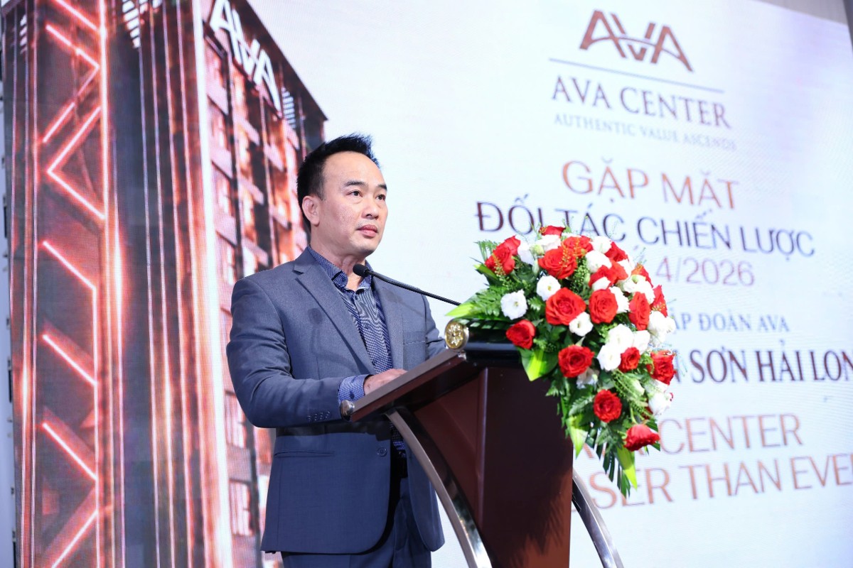 Ông Nguyễn Sơn Hải Long - Chủ tịch Tập đoàn AVA phát biểu tại sự kiện.