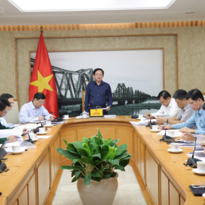 Phó Thủ tướng Hồ Quốc Dũng chủ trì cuộc họp với các bộ, cơ quan về Kế hoạch phòng, chống thiên tai quốc gia giai đoạn 2026-2030. Ảnh: chinhphu.vn/Gia Huy