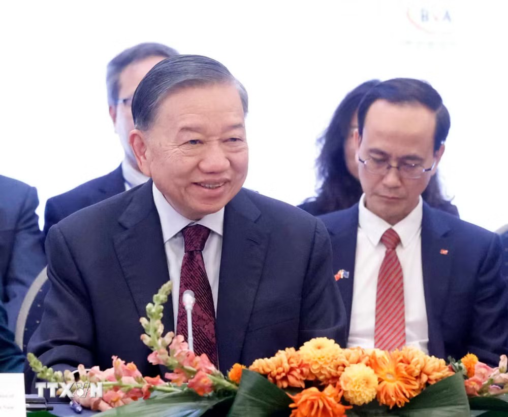 Tổng Bí thư, Chủ tịch nước Tô Lâm phát biểu tại Tọa đàm. Ảnh: Thống Nhất/TTXVN