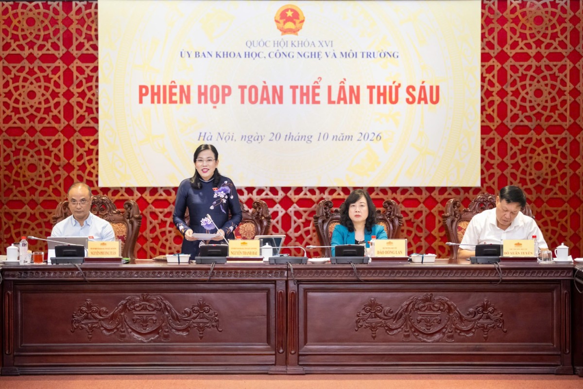 Chủ nhiệm Ủy ban Khoa học, Công nghệ và Môi trường Nguyễn Thanh Hải phát biểu kết luận phiên họp