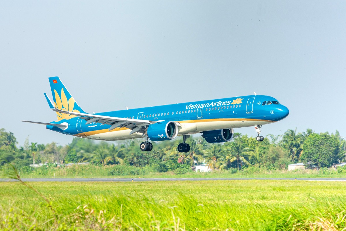 Đường bay Đà Nẵng - Singapore được khai thác bằng máy bay Airbus A321. Ảnh: VNA.